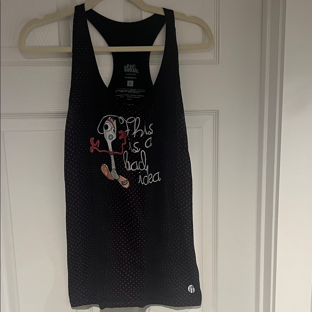 Black Graphic Tank Top